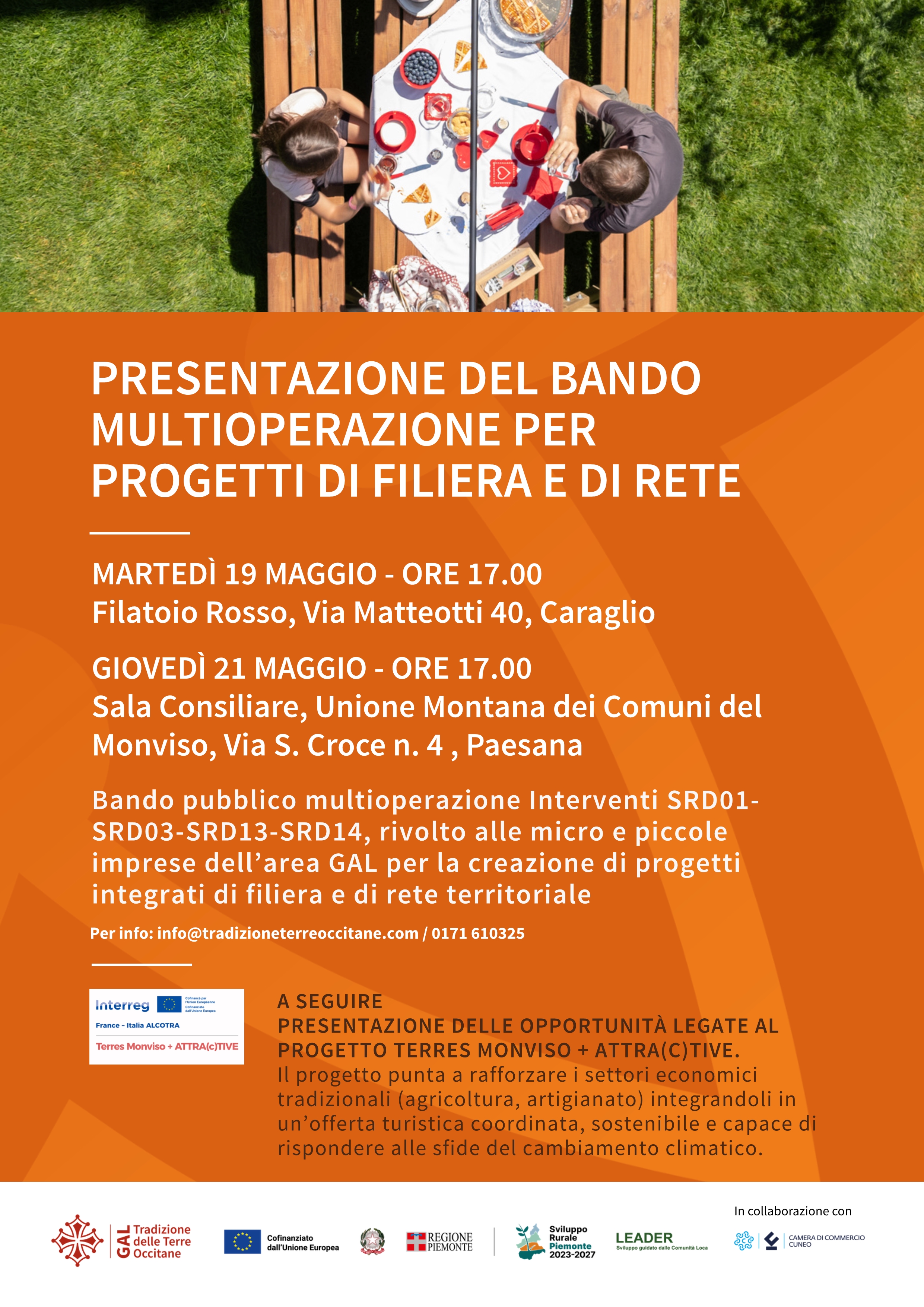 Presentazione del bando multioperazione per progetti di filiera e di rete