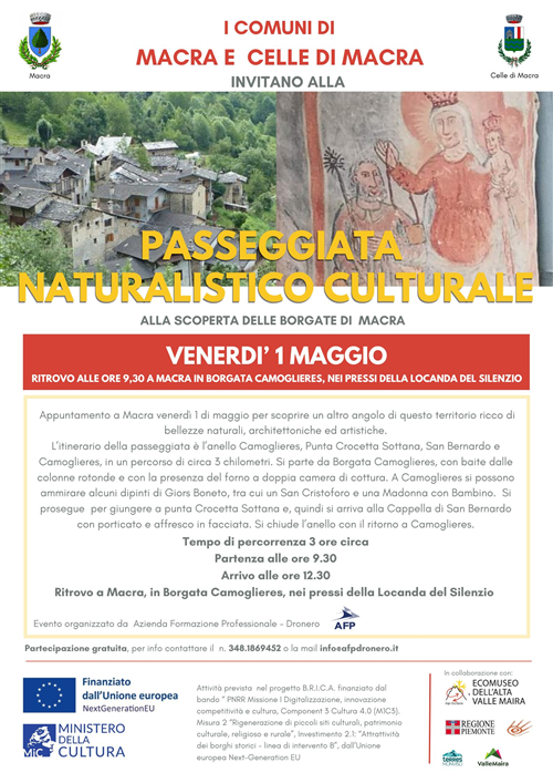 Passeggiata naturalistico culturale alla scoperta delle borgate di Macra