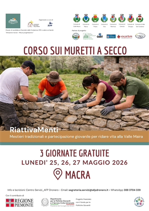Corso sui muretti a secco rivolta agli studenti